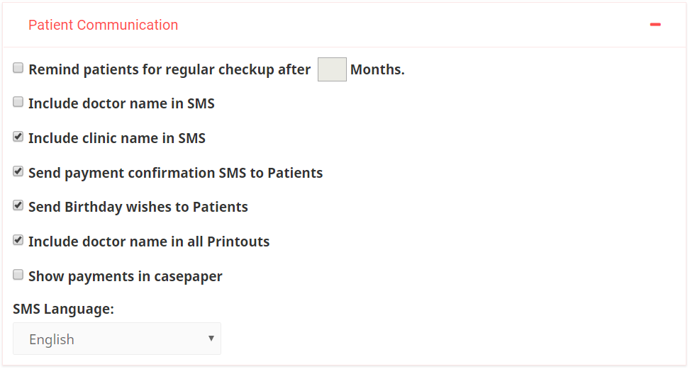 Account Preference - Patient