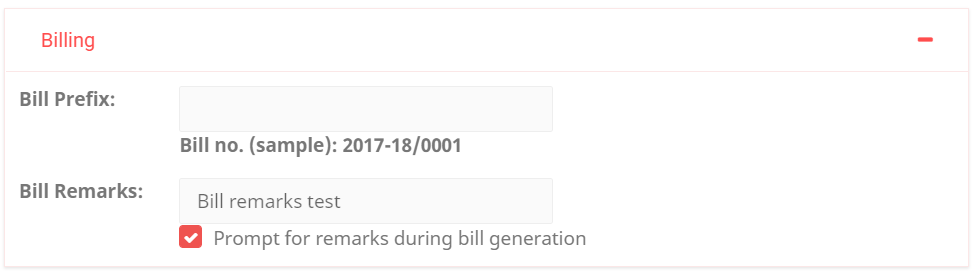 Clinic Preference - Billing