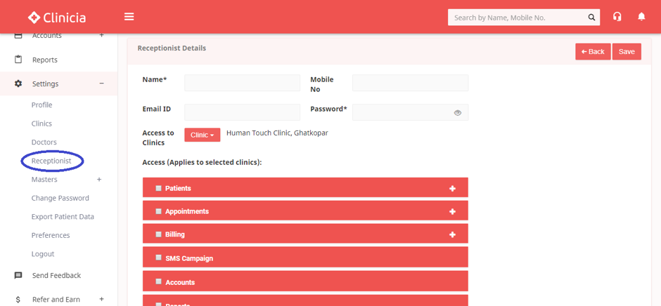 Receptionist / Assistant – Clinicia – Practice Management Solution